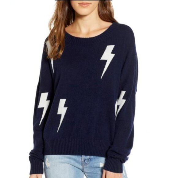 Rails Presley Lighting Bolt Sweater Wool Cashmere Size S - Picture 1 of 9